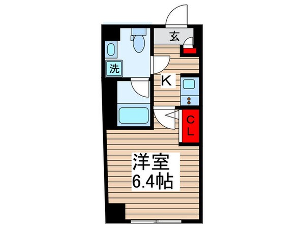 ﾘﾗｲｱ東京ｲｰｽﾄﾚｼﾞﾃﾞﾝｽ(203)の物件間取画像